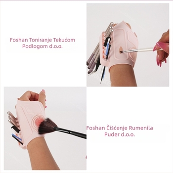 Amazon Silikonska podloga za šminku Pomoćni remen za ruke Višenamjenska paleta za čišćenje četkica za šminku Alat za ljepotu