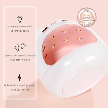 Mini uređaj za svjetlosnu terapiju noktima s mačkama Q preslatki crtani brzosušeći ljepilo za nokte LED lampa za pečenje prijenosni alati za umjetnost noktiju veleprodaja