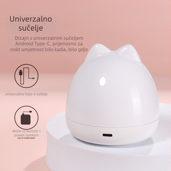 Mini uređaj za svjetlosnu terapiju noktima s mačkama Q preslatki crtani brzosušeći ljepilo za nokte LED lampa za pečenje prijenosni alati za umjetnost noktiju veleprodaja