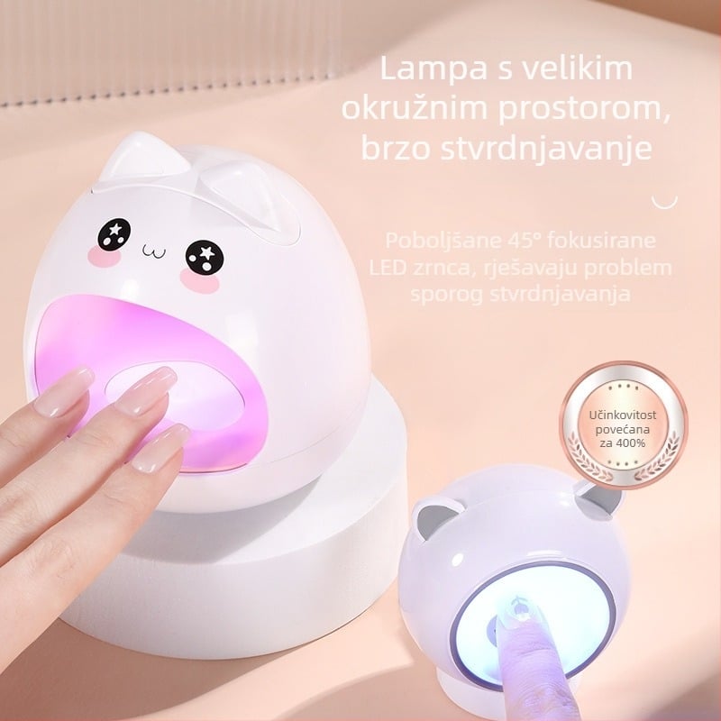 Mini uređaj za svjetlosnu terapiju noktima s mačkama Q preslatki crtani brzosušeći ljepilo za nokte LED lampa za pečenje prijenosni alati za umjetnost noktiju veleprodaja
