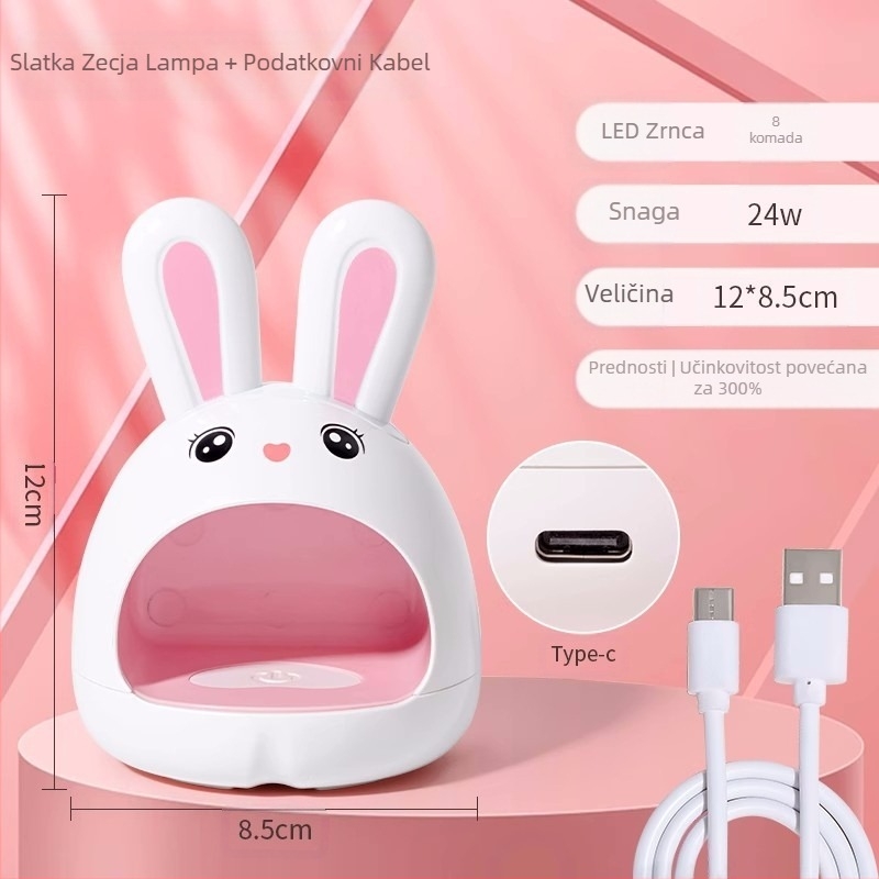 Mini uređaj za svjetlosnu terapiju noktima s mačkama Q preslatki crtani brzosušeći ljepilo za nokte LED lampa za pečenje prijenosni alati za umjetnost noktiju veleprodaja