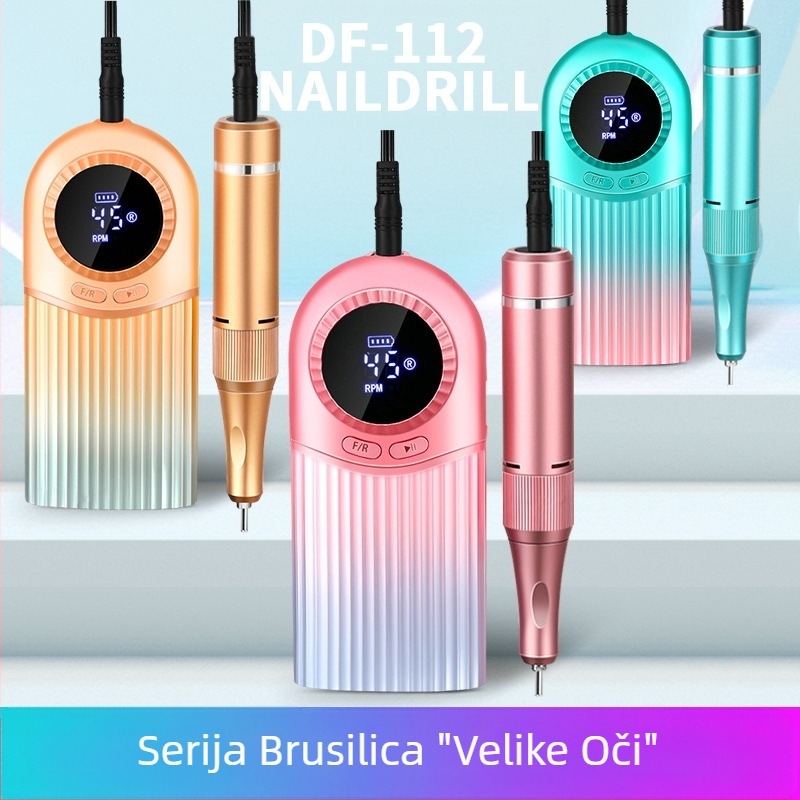 Snažna, dugotrajna bušilica za nokte i skidač laka za nokte, brza, tiha i bez vibracija, učinkovita i tiha