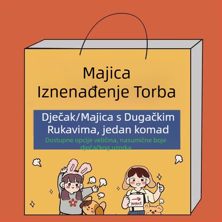 Pamučna dječja majica dugih rukava, top 2025, nova kontrastna crtana stereo vez, ukrasna osnovna majica, proljeće i jesen
