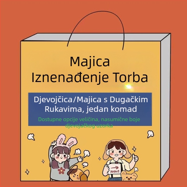 Pamučna dječja majica dugih rukava, top 2025, nova kontrastna crtana stereo vez, ukrasna osnovna majica, proljeće i jesen
