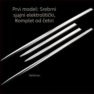 Naljepnice s galvaniziranom kromiranom ukrasnom trakom za vrata automobila, modificirane bočne suknje karoserije, naljepnice od karbonskih vlakana otporne na ogrebotine
