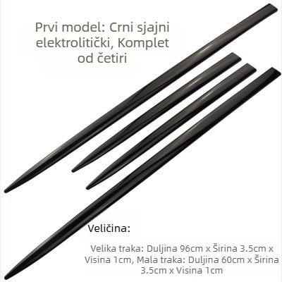 Naljepnice s galvaniziranom kromiranom ukrasnom trakom za vrata automobila, modificirane bočne suknje karoserije, naljepnice od karbonskih vlakana otporne na ogrebotine