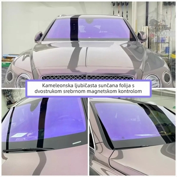 Carsko ljubičasta šarena folija za auto staklo Prednje vjetrobransko staklo Zaštita od sunca Izolacijska folija Staklo Visoka privatnost Ghost Rose Solarna folija