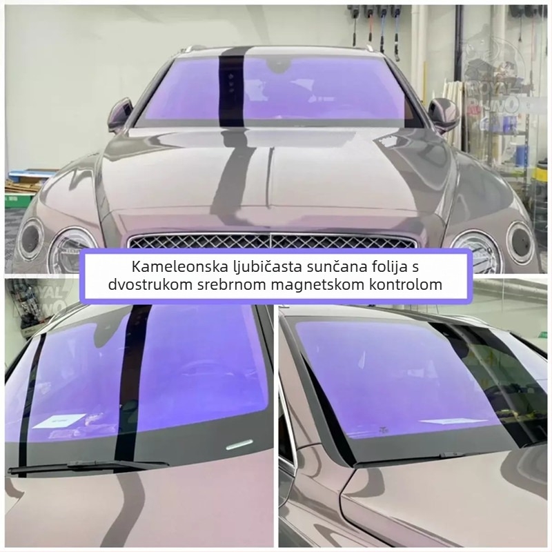 Carsko ljubičasta šarena folija za auto staklo Prednje vjetrobransko staklo Zaštita od sunca Izolacijska folija Staklo Visoka privatnost Ghost Rose Solarna folija