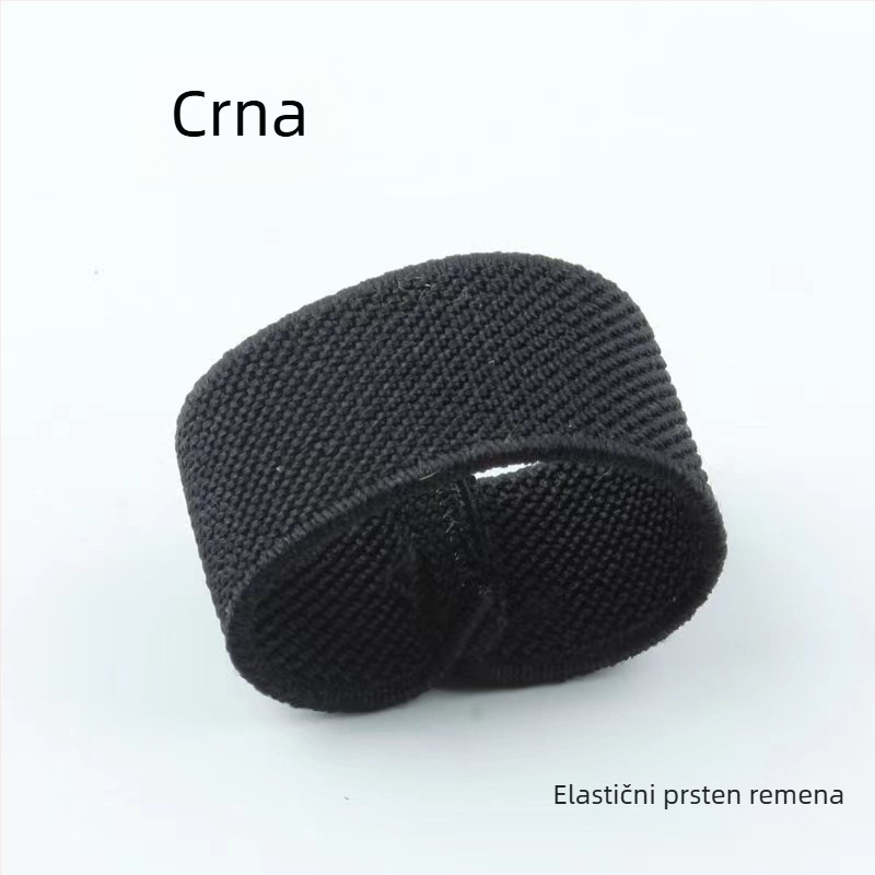 Najlonski remen Crni dodaci Kopča za rep Fiksni prsten za rep Elastična elastična kopča Platneni prsten za remen Mali krug