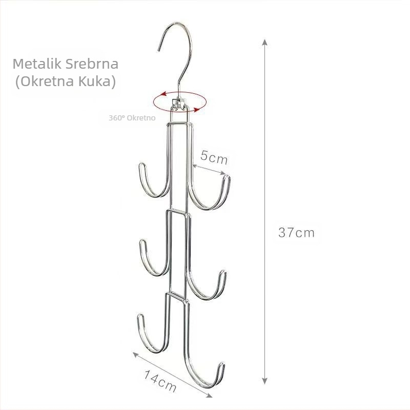 Amazonov novi proizvod: rotirajući stalak za torbe, kuka za pohranu torbi, vješalica za odjeću, višenamjenski višeslojni artefakt za vješanje torbi za garderobu