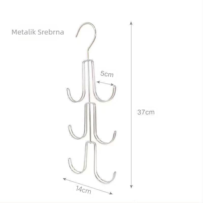 Amazonov novi proizvod: rotirajući stalak za torbe, kuka za pohranu torbi, vješalica za odjeću, višenamjenski višeslojni artefakt za vješanje torbi za garderobu