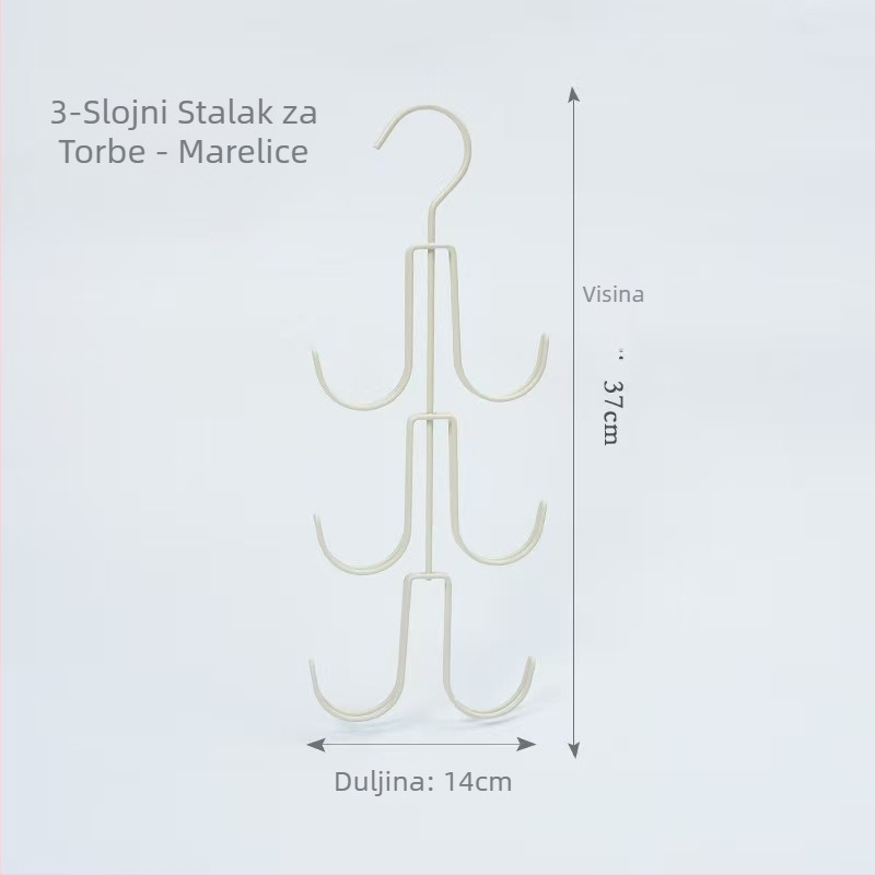 Amazonov novi proizvod: rotirajući stalak za torbe, kuka za pohranu torbi, vješalica za odjeću, višenamjenski višeslojni artefakt za vješanje torbi za garderobu