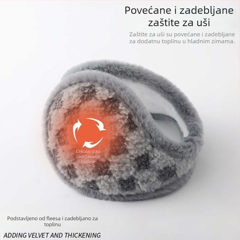 Zimske tople štitnike za uši za žene, zimske studentske aktivnosti na otvorenom, plišane štitnike za uši, vjetrootporne i hladne, muške plišane štitnike za uši