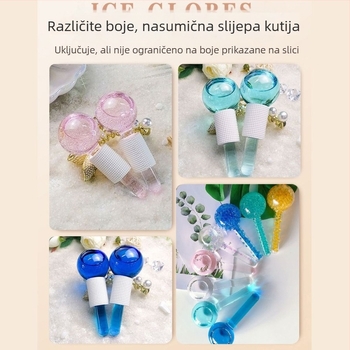 Beauty Essence Ledena kugla za oči Uvod Ledena kompresa za lice Velika kristalna kugla Pakiranje od 2 ručke Masažna vruća kompresa