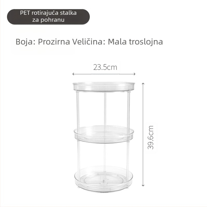 Delun stalak za pohranu prozirne kozmetike rotirajući stalak za pohranu kutija kupaonski toaletni stolić stolni parfem proizvodi za njegu kože