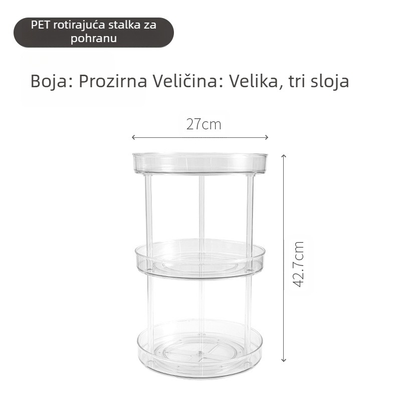 Delun stalak za pohranu prozirne kozmetike rotirajući stalak za pohranu kutija kupaonski toaletni stolić stolni parfem proizvodi za njegu kože
