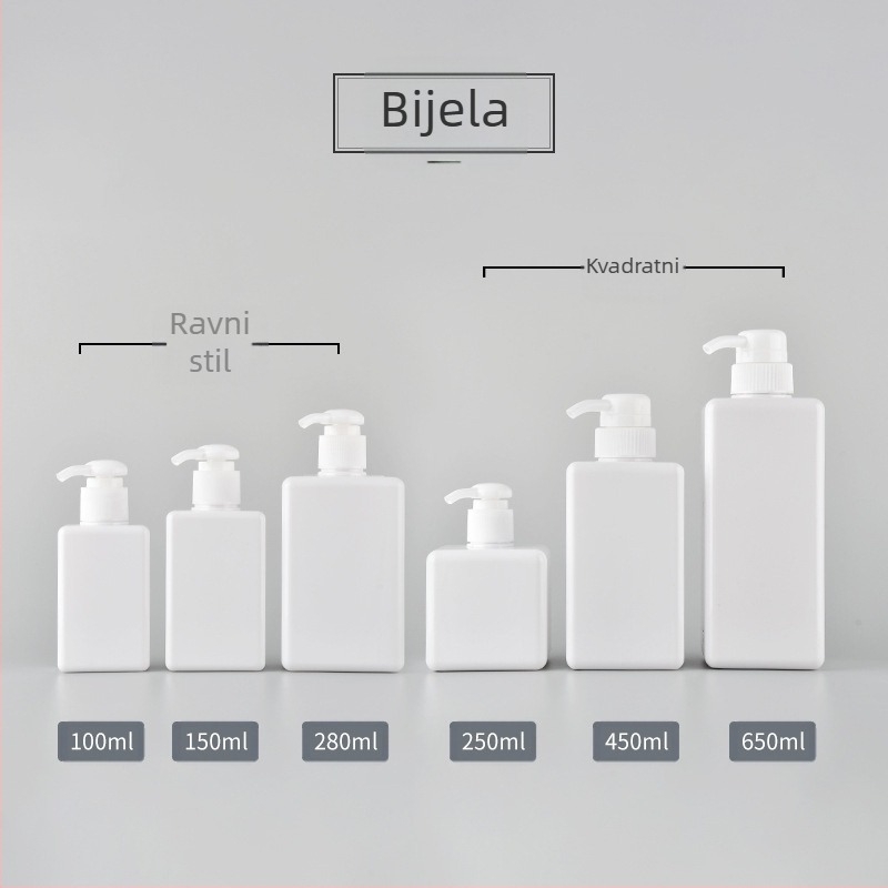 PETG 100ml250 kvadratna boca losiona za njegu kože boca gela za tuširanje šampon boca losiona za putovanja podboce