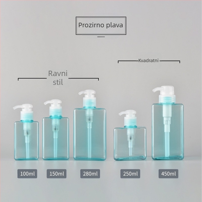 PETG 100ml250 kvadratna boca losiona za njegu kože boca gela za tuširanje šampon boca losiona za putovanja podboce
