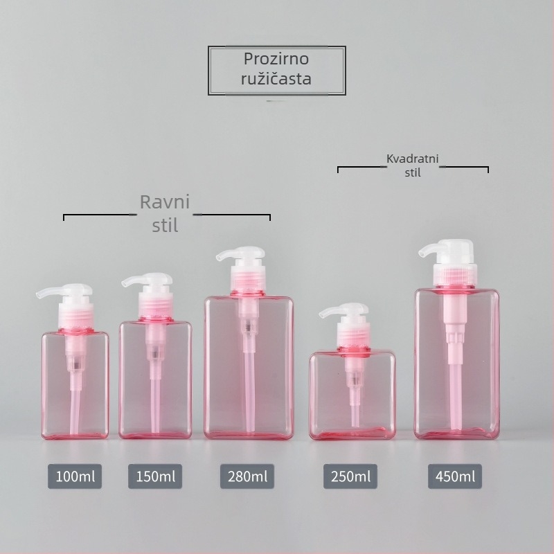 PETG 100ml250 kvadratna boca losiona za njegu kože boca gela za tuširanje šampon boca losiona za putovanja podboce
