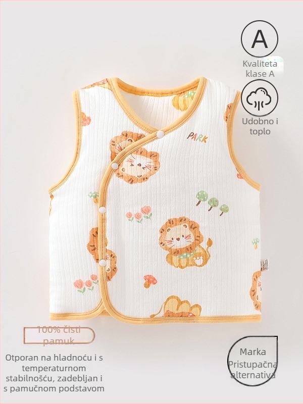 Dječji prsluk za jesen i zimu, vanjska odjeća, prsluk za novorođenčad protiv štetočina, jesen i zima, debeli dječji prsluk tipa A, topla unutarnja odjeća