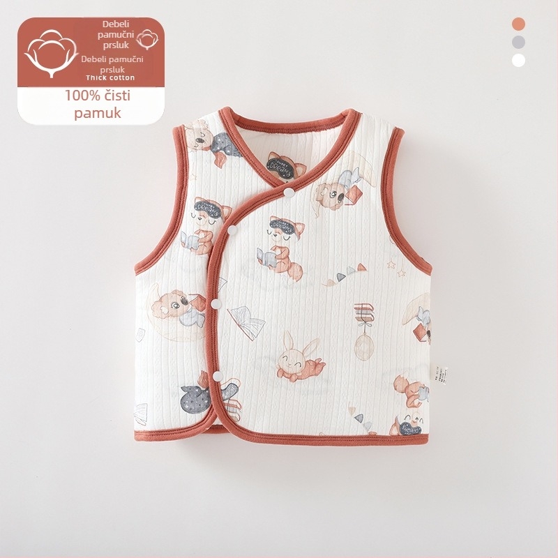 Dječji prsluk za jesen i zimu, vanjska odjeća, prsluk za novorođenčad protiv štetočina, jesen i zima, debeli dječji prsluk tipa A, topla unutarnja odjeća