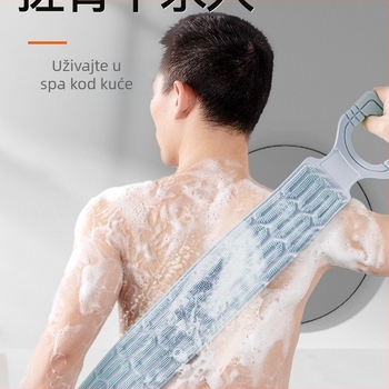 Silikonski ručnik za kupanje za ribanje leđa, masaža leđa za muškarce, uklanjanje blata, četka za masažu leđa za muškarce i žene