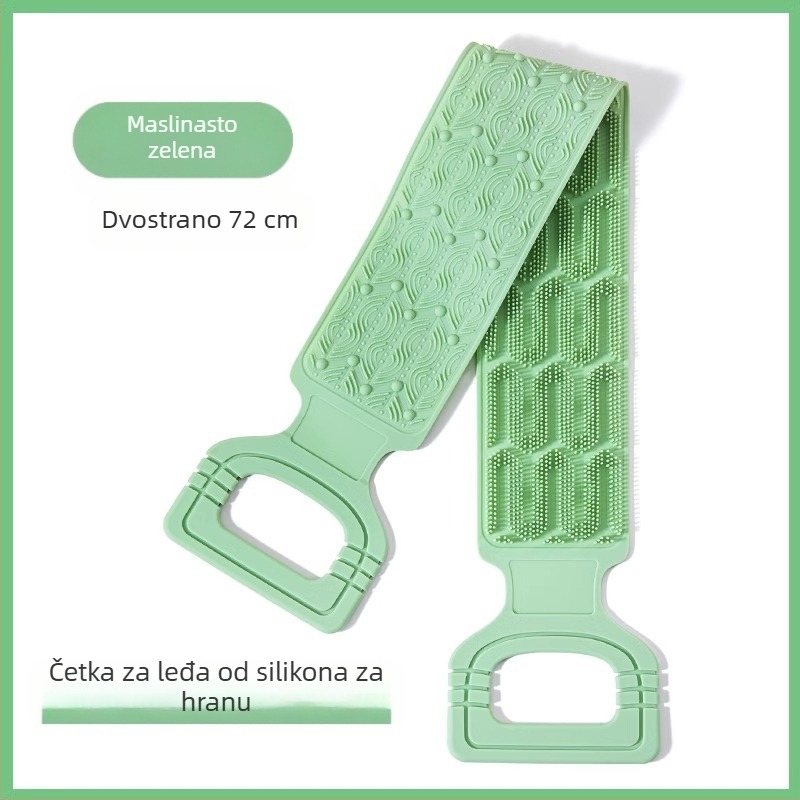 Silikonski ručnik za kupanje za ribanje leđa, masaža leđa za muškarce, uklanjanje blata, četka za masažu leđa za muškarce i žene