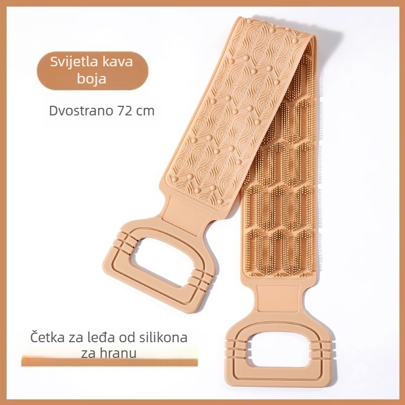 Silikonski ručnik za kupanje za ribanje leđa, masaža leđa za muškarce, uklanjanje blata, četka za masažu leđa za muškarce i žene