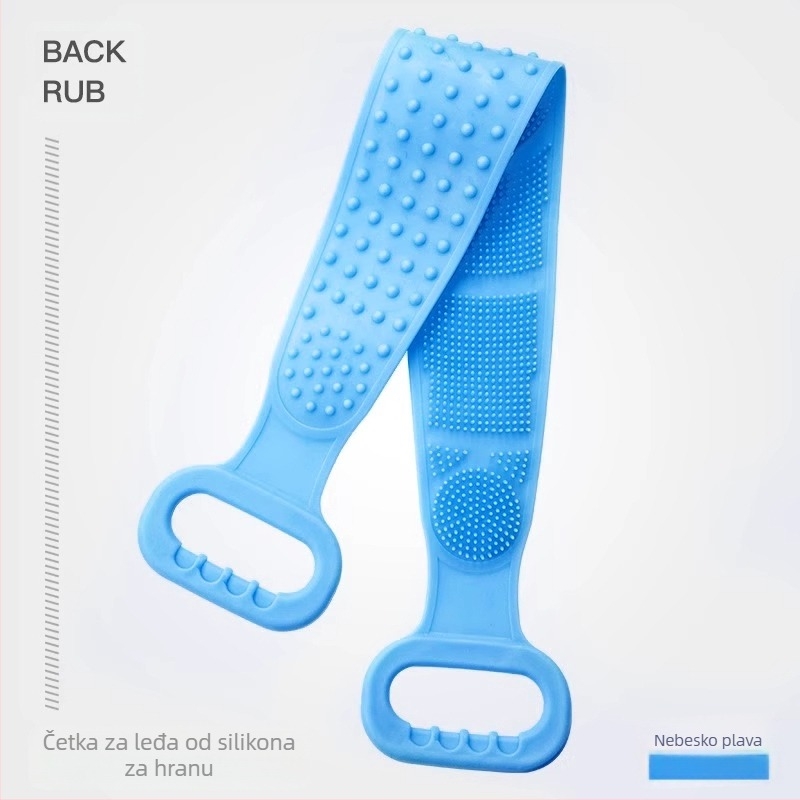 Silikonski ručnik za kupanje za ribanje leđa, masaža leđa za muškarce, uklanjanje blata, četka za masažu leđa za muškarce i žene