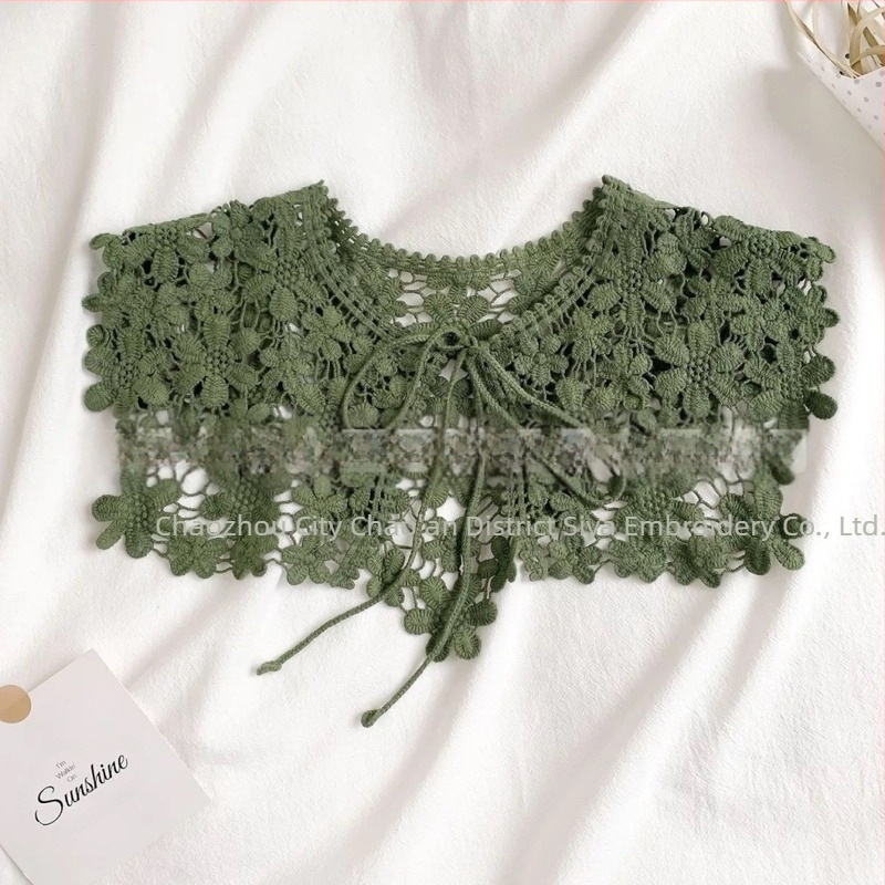 Korejski stil čipke šuplji šal za žene, elegantni, univerzalni, mali struk, lažni ovratnik, veleprodaja