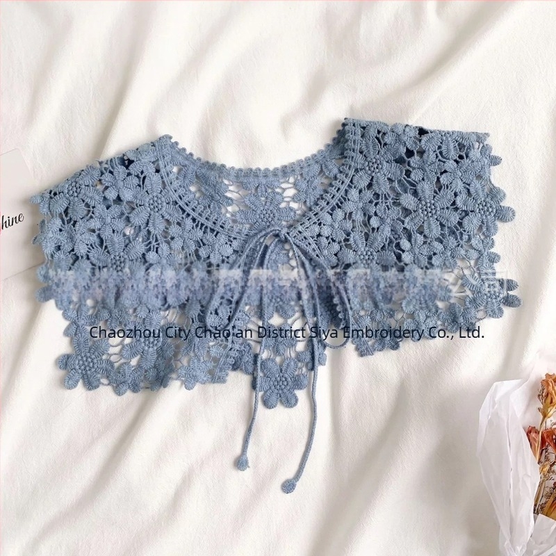 Korejski stil čipke šuplji šal za žene, elegantni, univerzalni, mali struk, lažni ovratnik, veleprodaja