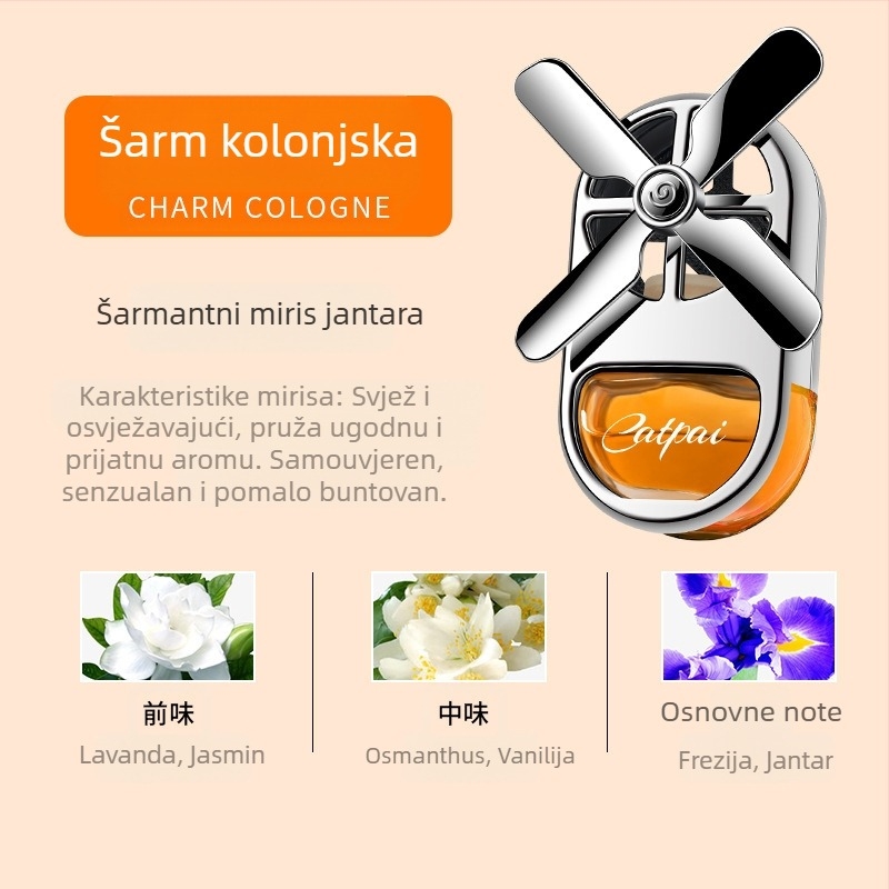 Auto parfem, ispušna cijev za klima uređaj, ventilator za automobil, ukrasi za automobil, aromaterapija za automobil, elegantni ispušna cijev za zrak, dugotrajan lagani miris