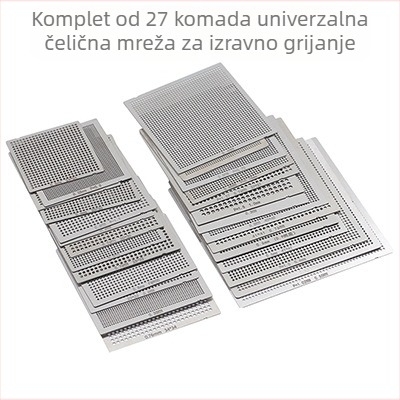 BGA mreža za sadnju, limena mreža za sadnju, čelična mreža, 10/27 komada, izravno grijanje, univerzalna čelična mreža, održavanje računalnih čipova, univerzalna mreža