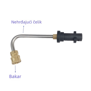 Prekogranična veleprodaja visokotlačnog vodenog pištolja Koljenasta mlaznica ventilatora višekutni produžni savijeni štap brzi priključak produžna šipka