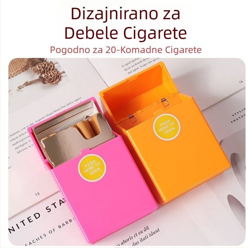 Vruća jednobojna ABS plastična gruba posebna preklopna kutija za cigarete zadebljana kompresijska vodootporna kutija za cigarete otporna na znoj, izravna prodaja