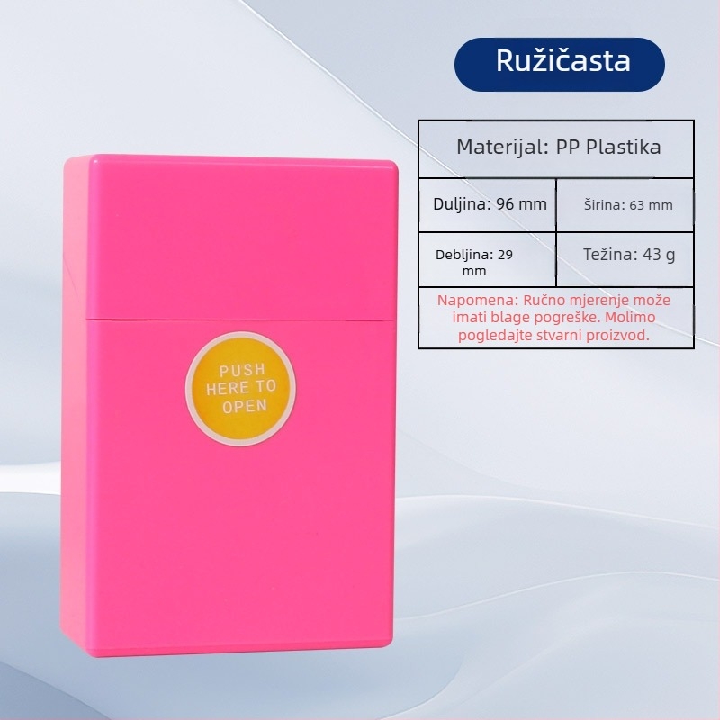 Vruća jednobojna ABS plastična gruba posebna preklopna kutija za cigarete zadebljana kompresijska vodootporna kutija za cigarete otporna na znoj, izravna prodaja