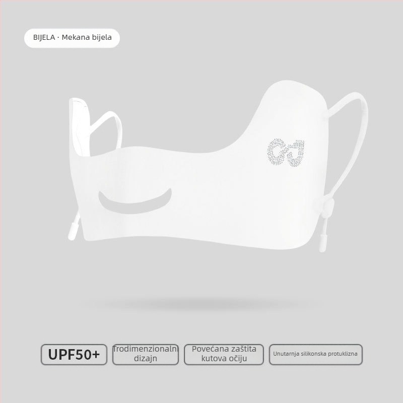 Ljetna tanka prozračna maska od ledene svile za vanjsku upotrebu, anti-ultraljubičasta trodimenzionalna maska za sunčanje u kutovima očiju