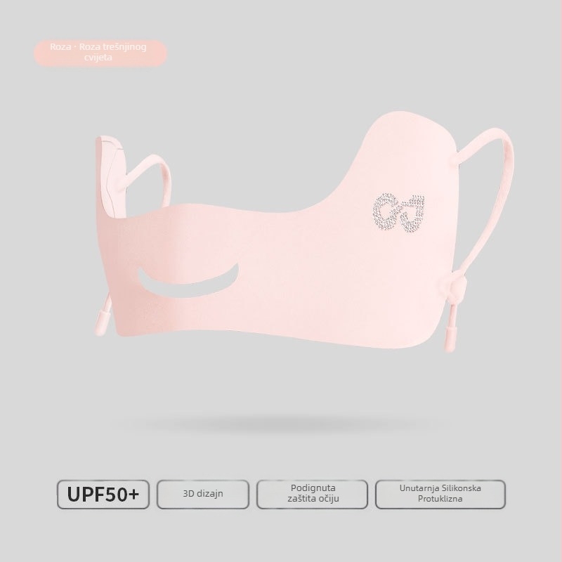 Ljetna tanka prozračna maska od ledene svile za vanjsku upotrebu, anti-ultraljubičasta trodimenzionalna maska za sunčanje u kutovima očiju