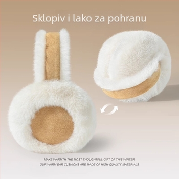 Jesenske i zimske plišane štitnike za uši za žene, Plišane štitnike za uši, Grijači za uši od brušene kože, Zaštita za uši otporna na vjetar, Kapice za uši, Hladnootporne i tople štitnike za uši