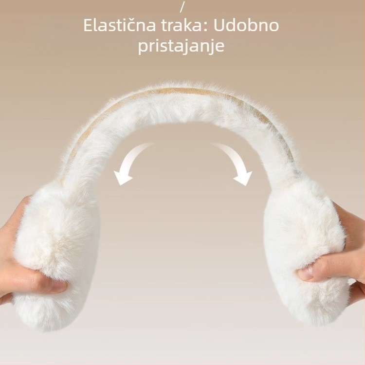 Jesenske i zimske plišane štitnike za uši za žene, Plišane štitnike za uši, Grijači za uši od brušene kože, Zaštita za uši otporna na vjetar, Kapice za uši, Hladnootporne i tople štitnike za uši