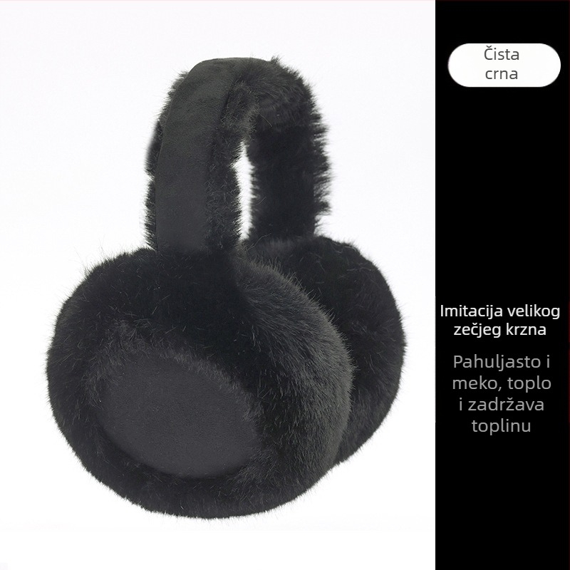 Jesenske i zimske plišane štitnike za uši za žene, Plišane štitnike za uši, Grijači za uši od brušene kože, Zaštita za uši otporna na vjetar, Kapice za uši, Hladnootporne i tople štitnike za uši