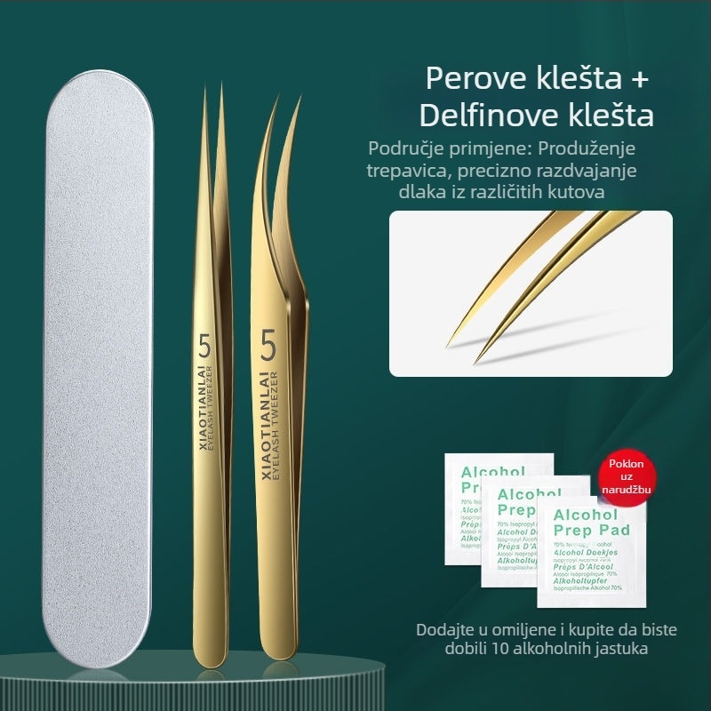 Vanjskotrgovinski pokloni, pinceta za umjetne trepavice, cijepljenje, puni set alata, visokoprofesionalni učitelj trepavica, generiranje poklona