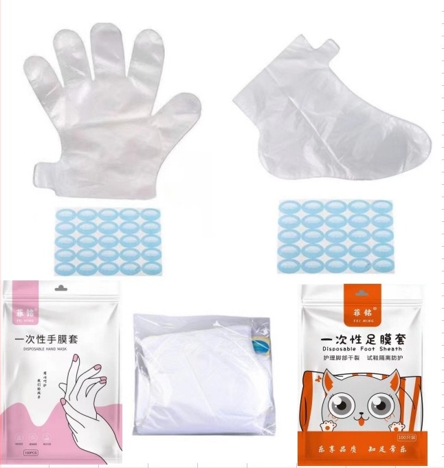 Set folija za ruke za jednokratnu upotrebu, set plastičnih folija za ruke, salon ljepote, njega ruku, salon ljepote, set folija za stopala, izravna opskrba iz tvornice