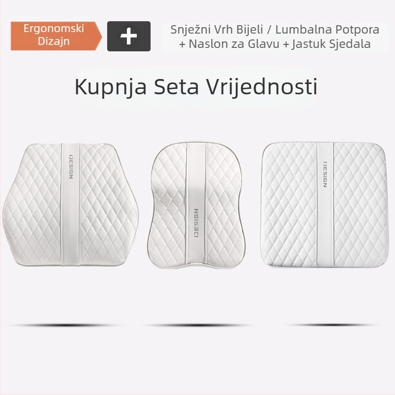 Napredni Sense Pana kožni jastuk za lumbalni dio vrata automobila, jastuk za lumbalni dio sjedala automobila, jastuk za naslon za glavu i stražnjicu