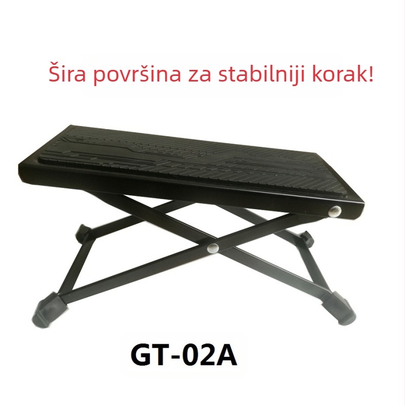 Oslonac za noge gitare od punog drva, klupa za klasičnu gitaru, pedala za gitaru od punog drva od bambusa, metalni oslonac za noge, opcionalno