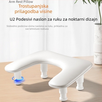 Jastuk za ruke za salon noktiju u ruskom stilu, pristupačan luksuzni U2, podesivi jastuk za manikuru s nagibom, leptir, sklopivi, udoban i mekan jastuk za ruke