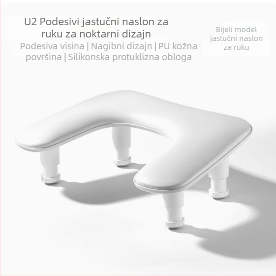 Jastuk za ruke za salon noktiju u ruskom stilu, pristupačan luksuzni U2, podesivi jastuk za manikuru s nagibom, leptir, sklopivi, udoban i mekan jastuk za ruke