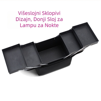 Prijenosna mala platnena torba velikog kapaciteta, kutija za alat za vezenje, ukrasi za nokte, kozmetičke salone, šminku, polutrajnu pohranu, kozmetička torba