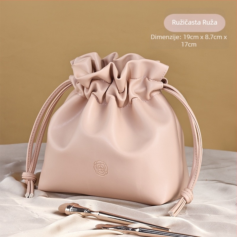 Nova kozmetička torba "lazy quicksand" u stilu velikog kapaciteta, francuska, visokokvalitetna, klasična, prijenosna, za pohranu s remenom