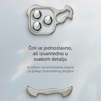 Pogodno za futrolu za mobitel Apple 17Promax, posebno oblikovana metalna kutna podloga, zaštita od pada, iPhone 14 bez okvira, 16E objektiv 5